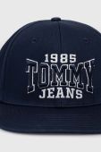 Бавовняна бейсболка Tommy Jeans колір синій з аплікацією (3268903)