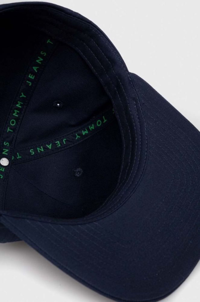 Бавовняна бейсболка Tommy Jeans колір синій з аплікацією (3268903) фото 4