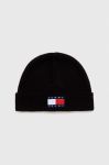 Шапка Tommy Jeans колір чорний з тонкого трикотажу (3250392)