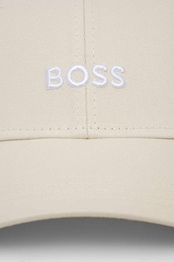 Бавовняна бейсболка BOSS колір білий з аплікацією (3296599) фото 2