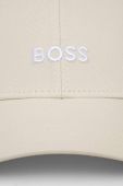 Бавовняна бейсболка BOSS колір білий з аплікацією (3296599)