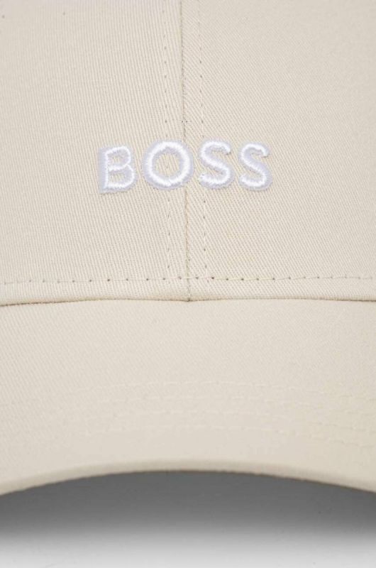 Бавовняна бейсболка BOSS колір білий з аплікацією (3296599) фото 2