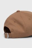 Бавовняна бейсболка BOSS колір бежевий з аплікацією (3296600)
