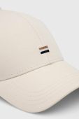 Бавовняна бейсболка BOSS колір білий з аплікацією (3288021)