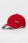 Бавовняна бейсболка Boss Green BOSS GREEN колір червоний однотонна