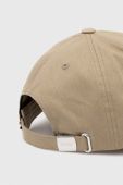 Бавовняна бейсболка BOSS колір бежевий з аплікацією (3351418)