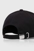 Бавовняна бейсболка BOSS колір чорний з аплікацією (3351417)