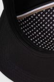 Бавовняна бейсболка BOSS колір чорний з аплікацією (3351417)