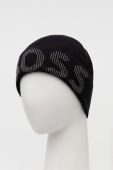 Шапка з домішкою вовни BOSS колір чорний з тонкого трикотажу (3376506)