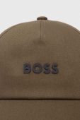 Бавовняна бейсболка Boss Orange BOSS ORANGE колір зелений однотонна