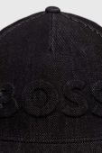 Бавовняна бейсболка Boss Orange BOSS ORANGE колір чорний з аплікацією