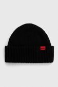 Шапка HUGO колір чорний з тонкого трикотажу (3376513)