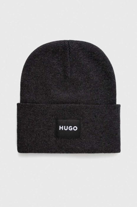 Шапка HUGO колір сірий