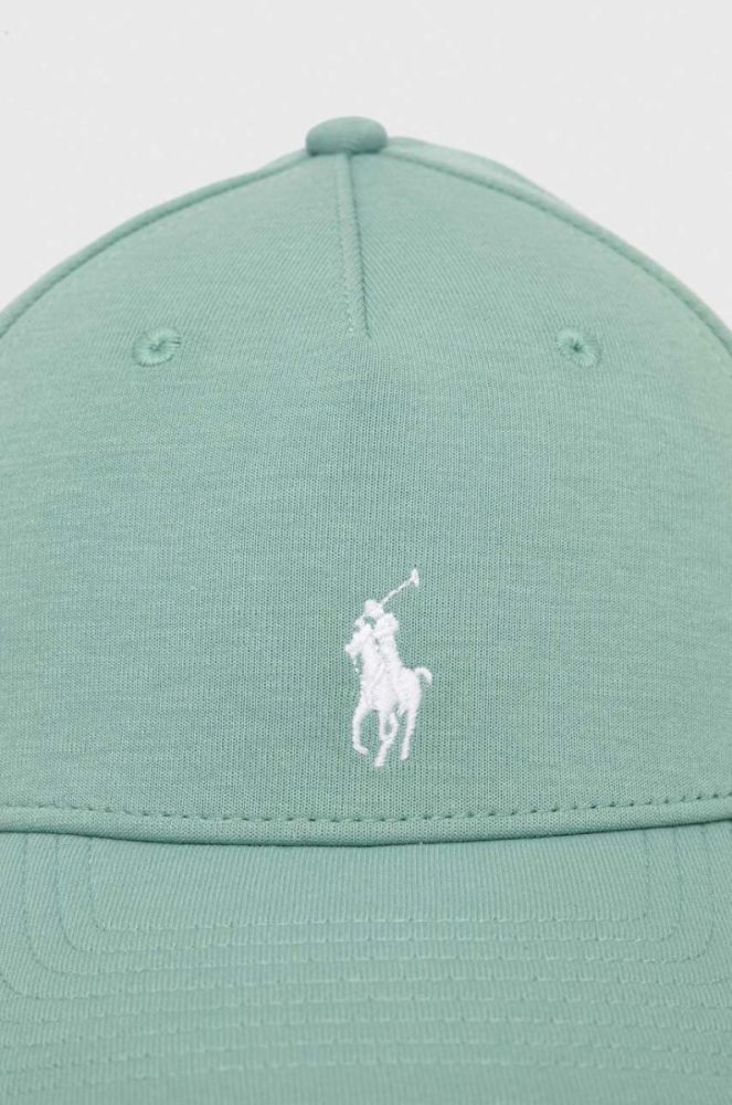 Кепка Polo Ralph Lauren колір зелений однотонна фото 2