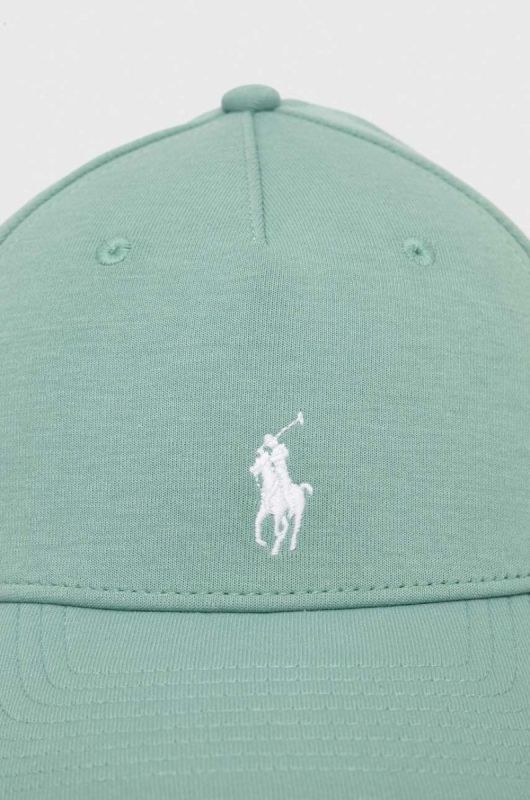 Кепка Polo Ralph Lauren колір зелений однотонна фото 2