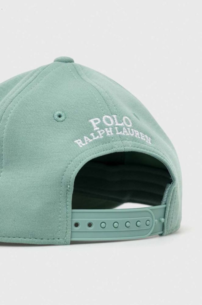 Кепка Polo Ralph Lauren колір зелений однотонна фото 3