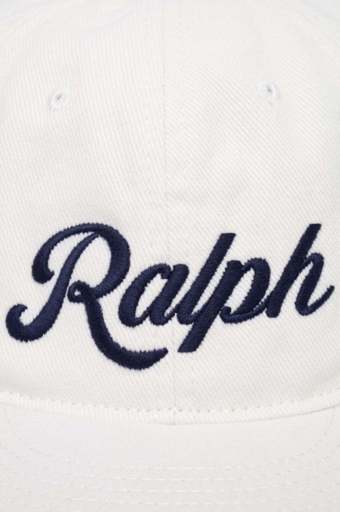 Бавовняна бейсболка Polo Ralph Lauren колір білий з аплікацією (3379153) фото 2