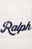 Бавовняна бейсболка Polo Ralph Lauren колір білий з аплікацією (3379153)