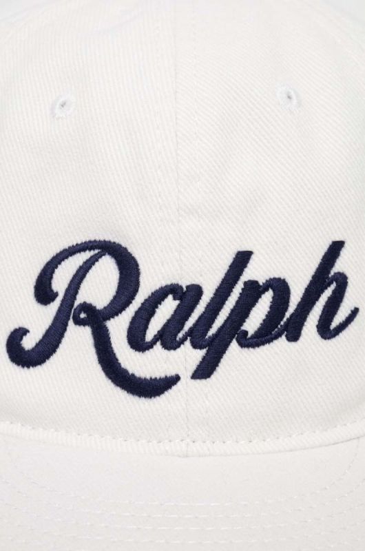 Бавовняна бейсболка Polo Ralph Lauren колір білий з аплікацією (3379153) фото 2