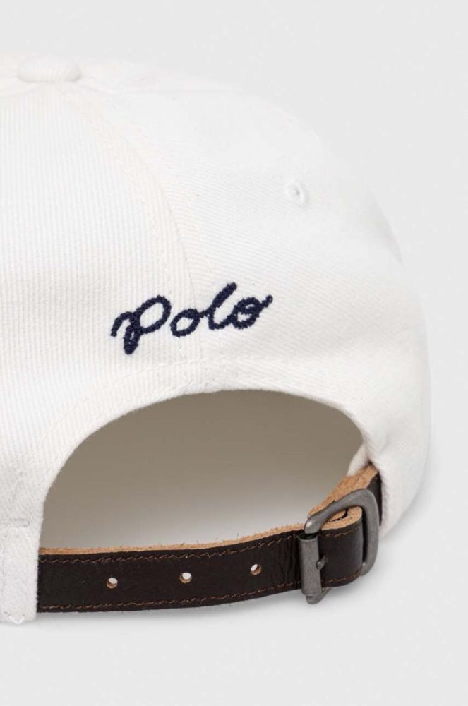 Бавовняна бейсболка Polo Ralph Lauren колір білий з аплікацією (3379153) фото 3