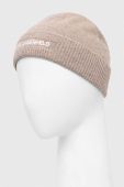 Шапка з домішкою кашеміру Karl Lagerfeld колір бежевий з тонкого трикотажу