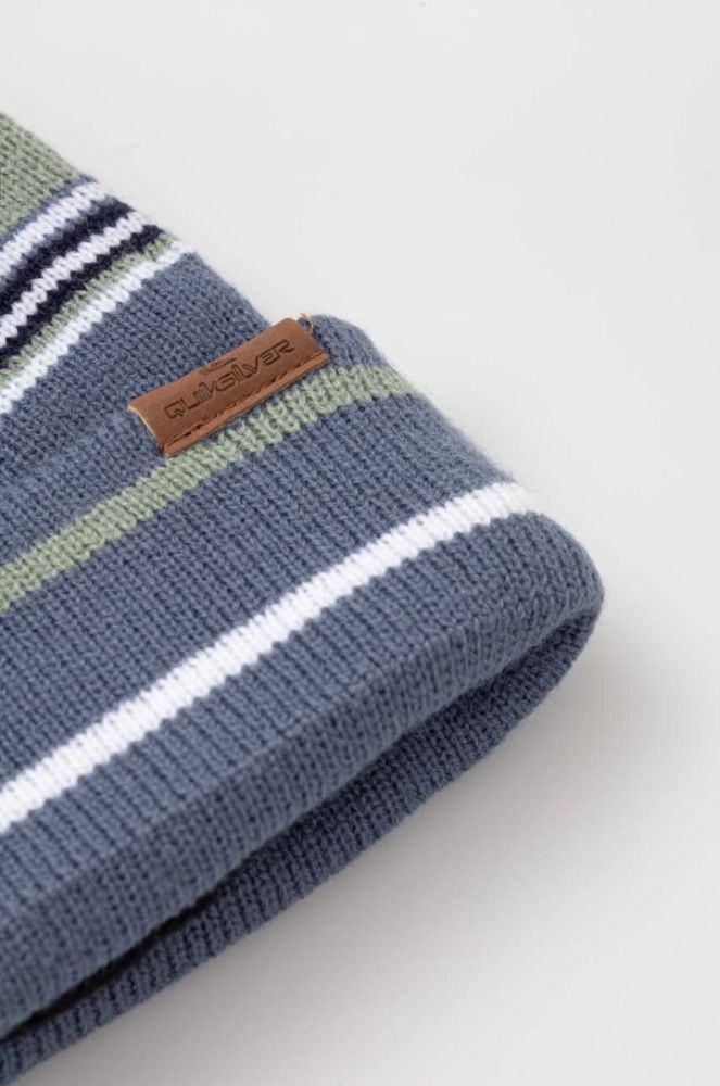 Шапка Quiksilver з товстого трикотажу колір блакитний фото 3