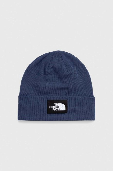 Шапка The North Face колір синій з товстого трикотажу (3597592)