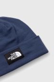 Шапка The North Face колір синій з товстого трикотажу (3597592)