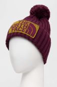Шапка The North Face колір бордовий з товстого трикотажу (3601852)