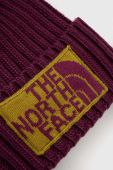 Шапка The North Face колір бордовий з товстого трикотажу (3601852)