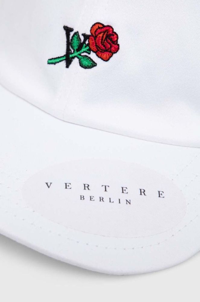 Бавовняна бейсболка Vertere Berlin колір білий з аплікацією фото 2