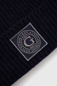 Вовняна шапка Guess колір синій вовна