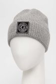 Вовняна шапка Guess колір сірий вовна