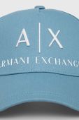 Кепка Armani Exchange з аплікацією колір блакитний (3437511)