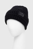 Вовняна шапка Armani Exchange колір чорний вовна