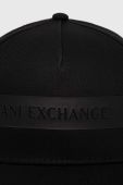 Бавовняна бейсболка Armani Exchange колір чорний з аплікацією (3511680)