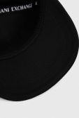 Бавовняна бейсболка Armani Exchange колір чорний з аплікацією (3511680)