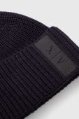 Шапка з домішкою вовни Armani Exchange колір синій