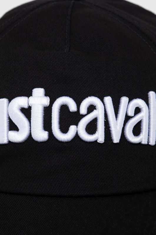 Бавовняна бейсболка Just Cavalli колір чорний з аплікацією (3515180) фото 2