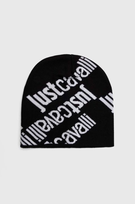 Вовняна шапка Just Cavalli з тонкого трикотажу вовна колір барвистий