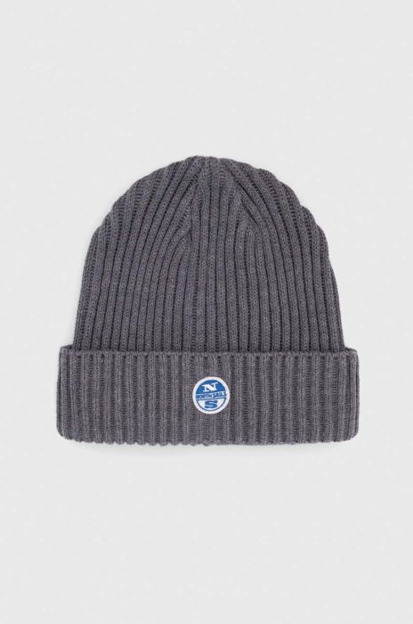 Шапка з домішкою вовни North Sails колір сірий