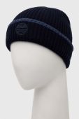 Шапка з домішкою вовни North Sails колір синій з тонкого трикотажу
