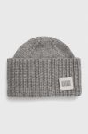 Шапка з домішкою вовни UGG колір сірий з товстого трикотажу (3577527)