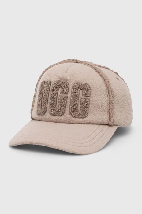 Кепка UGG колір бежевий з аплікацією (3590930)