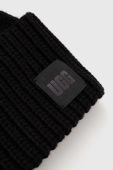 Шапка та рукавички з домішкою вовни UGG колір чорний