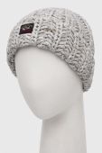 Шапка з домішкою вовни Paul&Shark колір сірий з товстого трикотажу