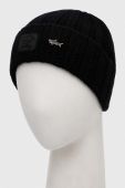Вовняна шапка Paul&Shark колір чорний вовна