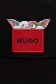Бавовняна бейсболка HUGO x Gremlins колір чорний з принтом
