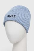 Шапка з домішкою вовни Boss Green BOSS GREEN колір блакитний