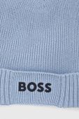 Шапка з домішкою вовни Boss Green BOSS GREEN колір блакитний